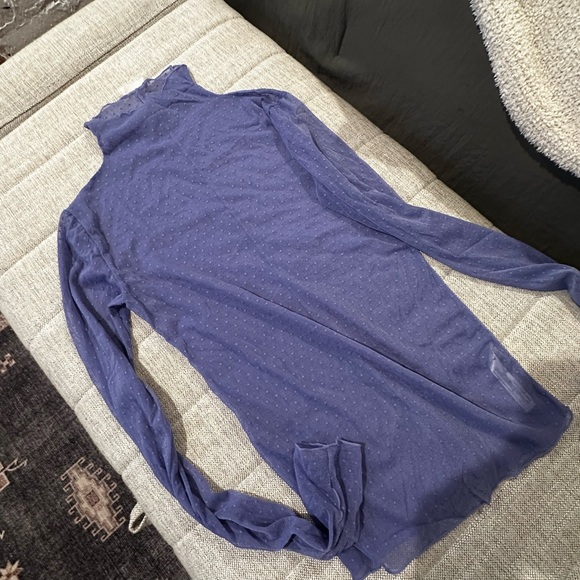 free people on the dot layering top periwinkle blue - Picture 2 of 3